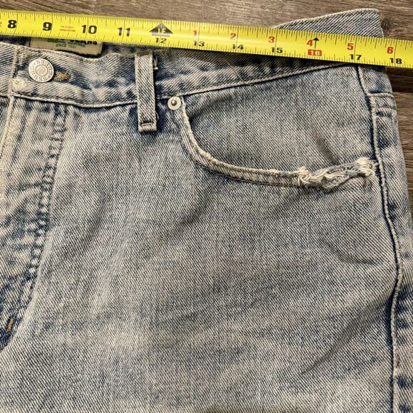 Vintage Guess Jeans Mens 36x28 Blue Denim 90s Made in USA Straight Zip Up Pants - Picture 5 of 11